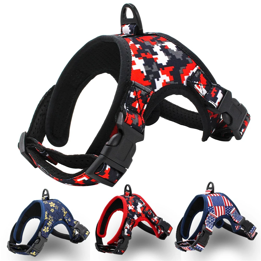 

Cat Harness Vest Adjustable Explosion-Proof Harness for Small Medium Kitten French BullCat Chihuahua Bull Terrier Pug Pit