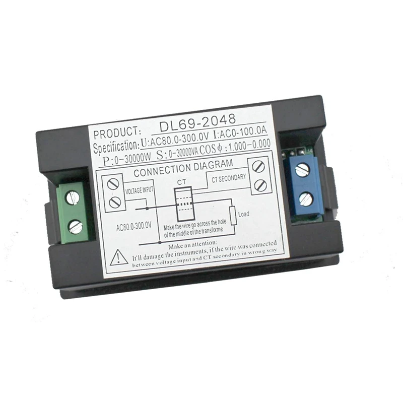 HHO-Dl69-2048 Ac 80-300V 100A Lcd Цифровой Многофункциональный Вольтметр переменного тока Амперметр измеритель напряжения тока