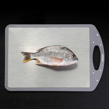 

Practical Double Sided Chopping Board Wall Hanging Anti Stainless Steel Brushed Non-stick Kitchen Tools Easy Clean