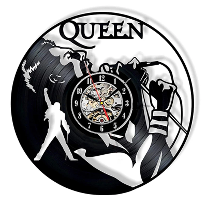GH queen рок-группа настенные часы современный дизайн Музыкальная Тема классические виниловые пластинки часы настенные часы искусство домашний декор подарки для музыканта
