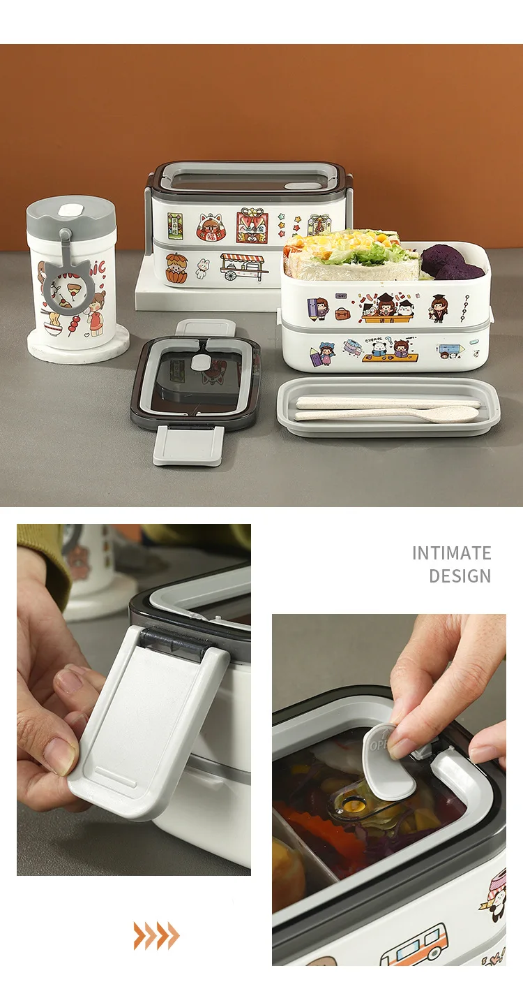 Lunch Box Thermal Food Container Bento Box Microwave Safe Lunchbox School Child Food Storage Kid's Lunch Box With Compartments