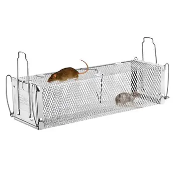 

Smart Double Door Mouse Trap Cage Humane Rodent Catcher Camping Rat Repeller Pest Control