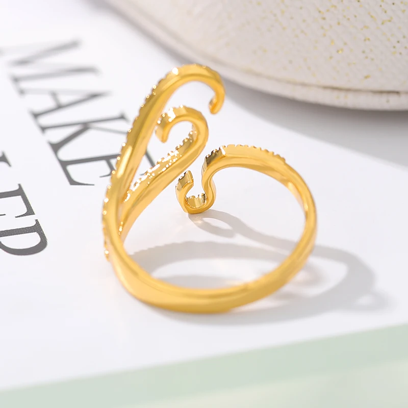 Vintage Octopus Tentacle Open Ring For Women Gold Color Stainless Steel Ring Summer Party Jewelry Gift finger rings fashion rings fashion ring stainless steel rings metal rings gold rings