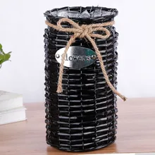 Современная ручная работа, Неокрашенная, плетеная высокая напольная ваза плетеная корзина для хранения цветочных растений соломенная ваза коробки для хранения, домашний декор@ 45