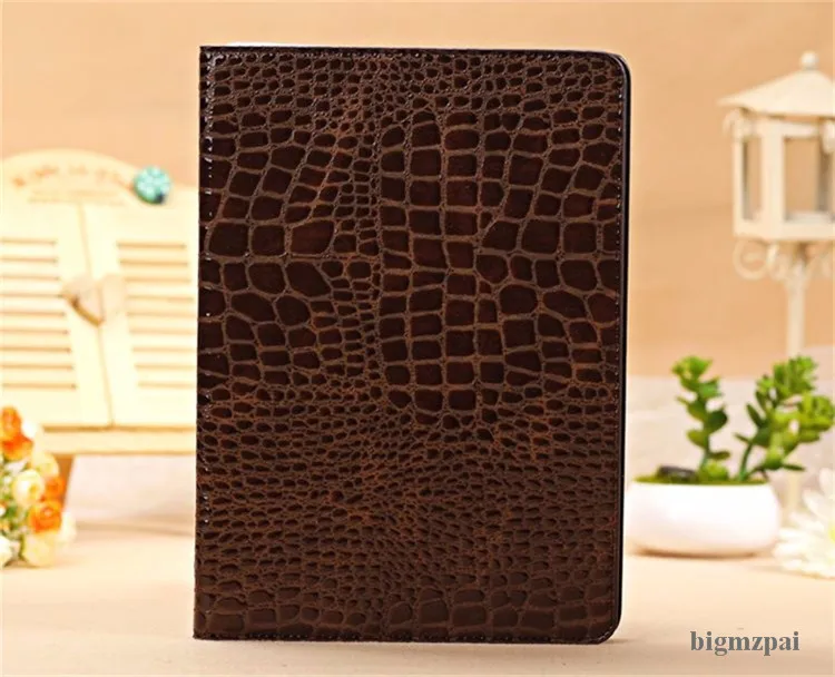 Brown Для Apple ipad 2 ipad 3 ipad 4 чехол с функцией автоматического сна/пробуждения флип-чехол из искусственной кожи под крокодила для ipad 4 Smart Stand Folio чехол для планшета+ ручка - Цвет: Brown