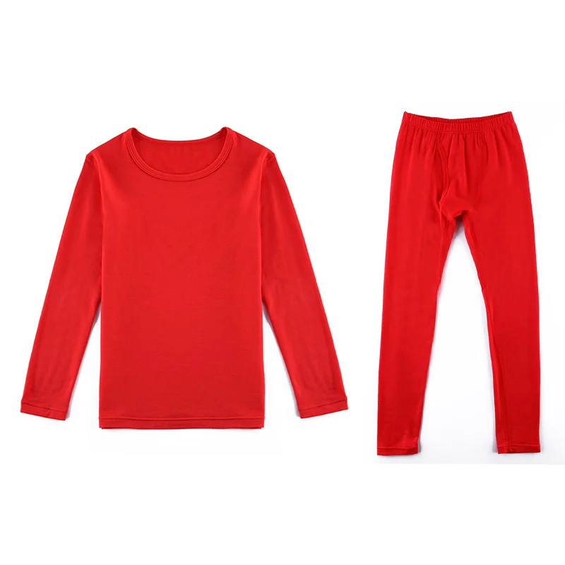 

Child Modal Thermal Underwear Kids Girls Thermal Red Thin Round Collar Thermal Underwear