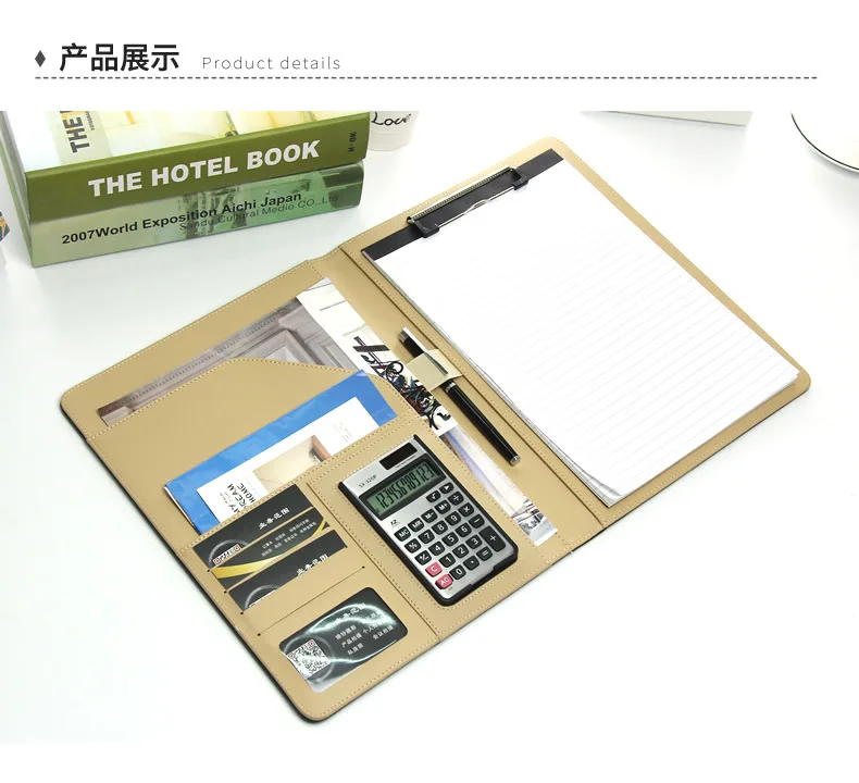 A4 Multi-functional Business Hide Substance Calculator Elastic Band Folder Factory Direct Selling Customizable Logo Manufacturer