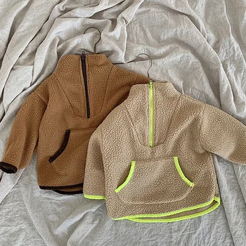 

2019 children autumn and winter turtleneck fleece jacket