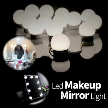 

12V LED Beauty Lamp USB Hollywood Vanity Mirror Light 2 6 10 14 Bulbs Kit LED Makeup Lights For Dressing Table LED Wall Lamps