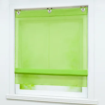 

Tulle Curtains Solid Sheer Window Curtain For the Kitchen Living Room Bedroom Voile Screening Panel With Plastic Tubes and Hooks