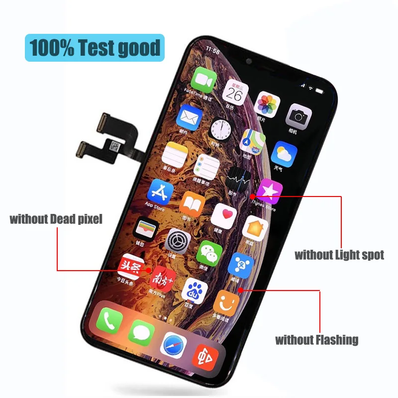 BFOLLOW оригинальный OLED с истинным тоном замена экрана для iPhone X XS Max XR ЖК дигитайзер