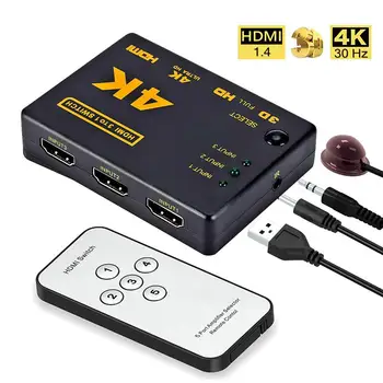 

3 Port HDMI Splitter Switcher In 1 Out Hub Box +Remote Remote Control Auto Switch 1080P HD HDMI switch