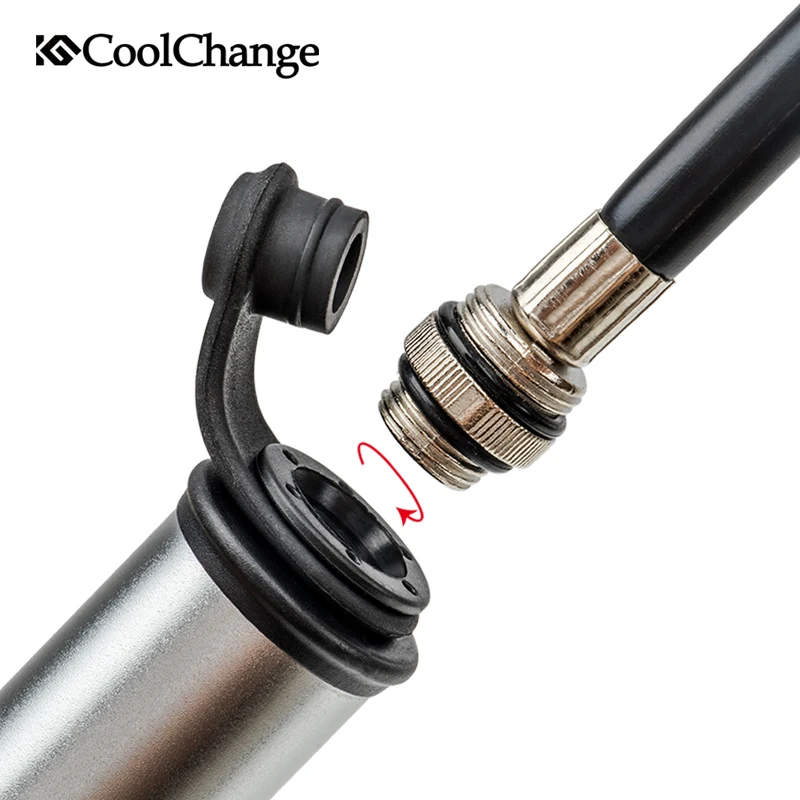 CoolChange Bicycle Mini Pump Ultralight Portable Aluminum Alloy MTB Bike Air Pump Cycling Inflator For Presta Schrader Valve