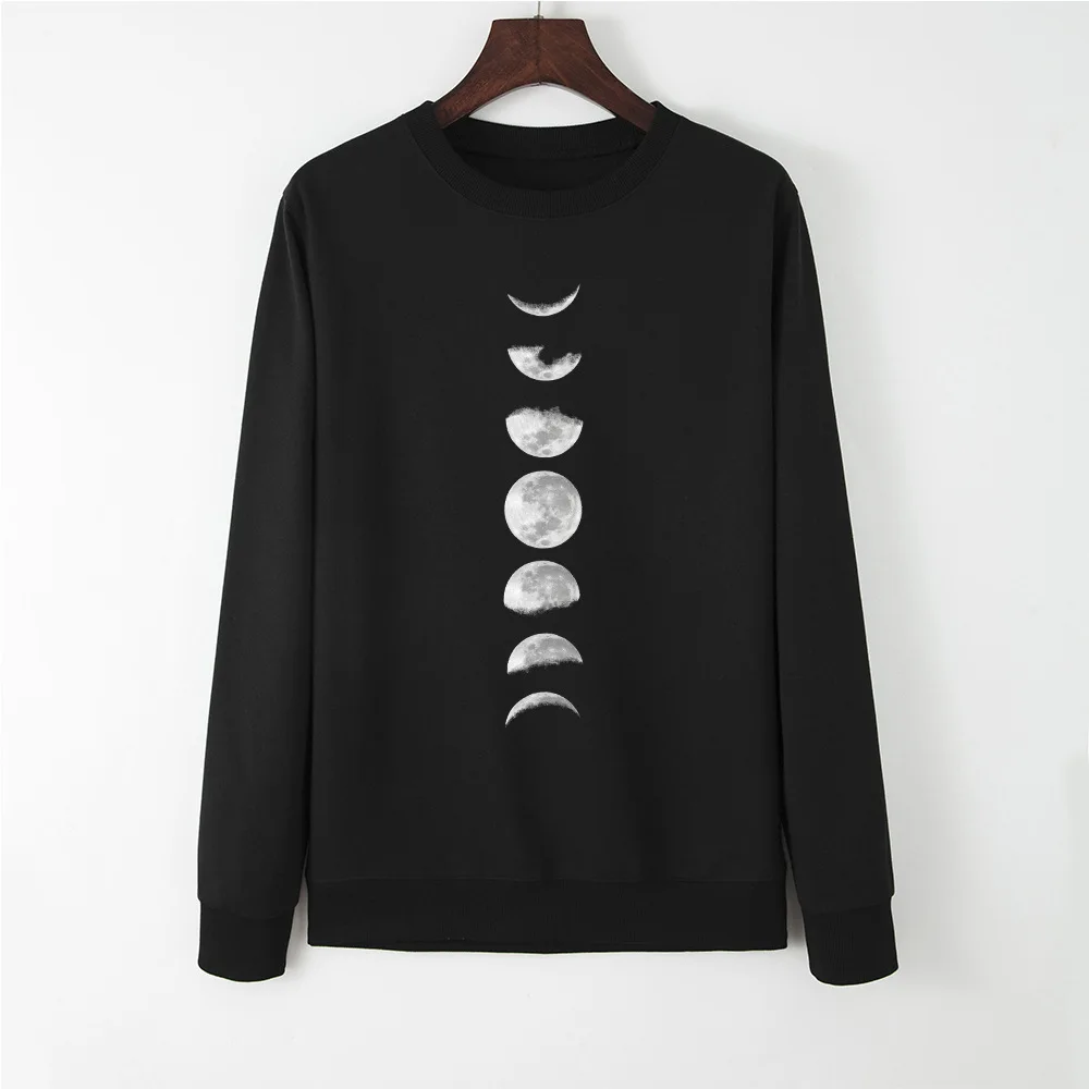 

Vintage Moon Eclipse Women Polerones 2019 Autumn Natural Scene Pullover Tops Large Size Goth Hoodies Harajuku Print Sweatshirt