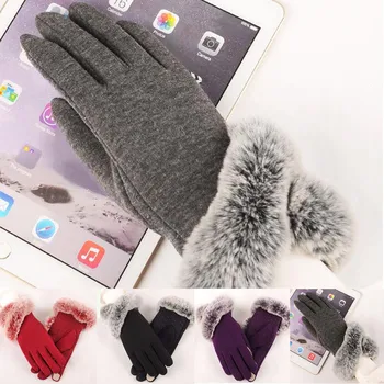 

Fashion Women Lady Winter Warm Leather Driving Soft Lining Gloves Mitten Gray 10.10