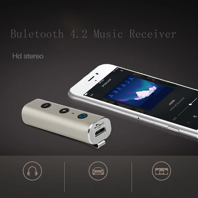 Беспроводной Bluetooth приемник 3 5 мм разъем стерео аудио музыкальный адаптер для