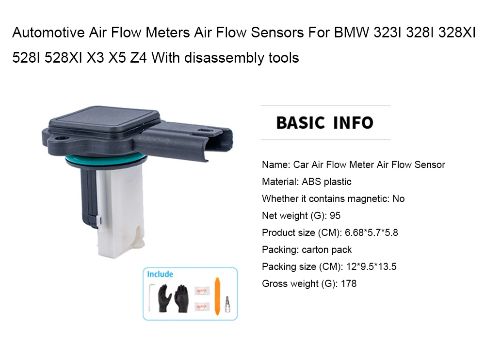 Автомобильные датчики воздушного потока ECU аксессуары для BMW 323I 328XI 528XI X3 X5 Z4 с инструментами разборки