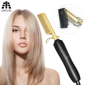 

Electric Hair Curler Copper Comb Wet and Dry Hair Curler Household Straight Multi-Function Copper Comb Straight Comb
