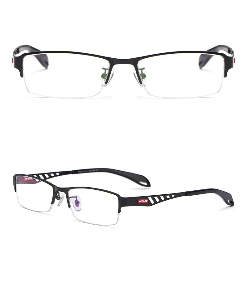 Мужские металлические оптические полуоправные очки Oculos близорукость очки Gafas Opticas прозрачные линзы