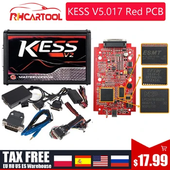 

Car accessories Diagnostic tool for bmw Online Red V2.53 KESS v2 V5.017 KTAG V7.020 V2.25 4LED No Token Bdm frame 22pcs adapter