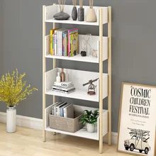 Bibliothèque nordique en bois massif, étagère de rangement au sol, salon Simple, bibliothèque permettant de gagner de l'espace, chambre à coucher, maison, petite étagère à livres