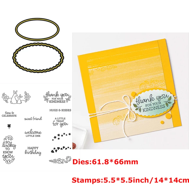 Dies and Stamps Set Round Oval Scallop Mini Banner Frame Bow-knot Girl Model Lipstick Critter DIY Scrapbooking 2021 New #1 15