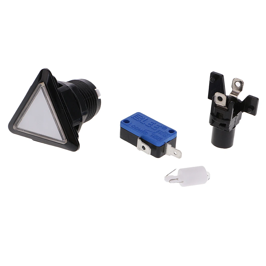 Triangle Arcade Machine Game Button with led lamp illuminated