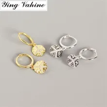 Ying Vahine стерлингового серебра 925 символ мира серьги-гвоздики с подвеской для женщин