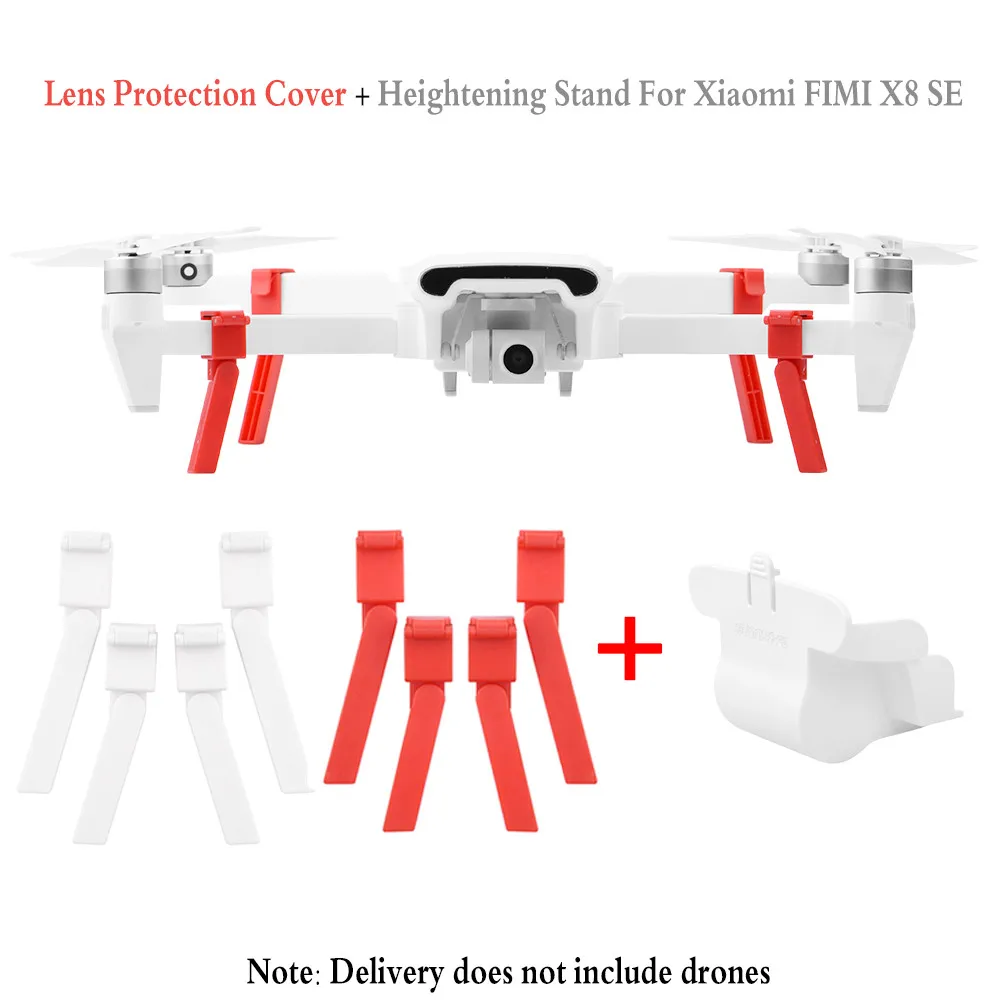 Dron fimi x8 se drone gpsCamera Защитная крышка для объектива и Складная Высота опоры для ног для Xiaomi FIMI X8 SE drone 4k dji spark