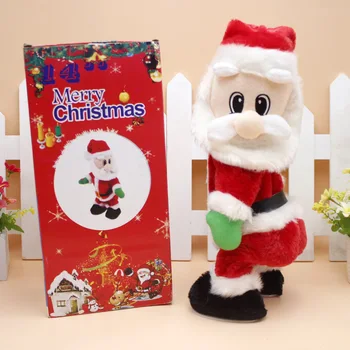

Christmas Decoration Electric Santa Claus Toy Dynamics Hip-shaking Music Electric Doll Toys Xmas Electric Plush Doll Santa Claus