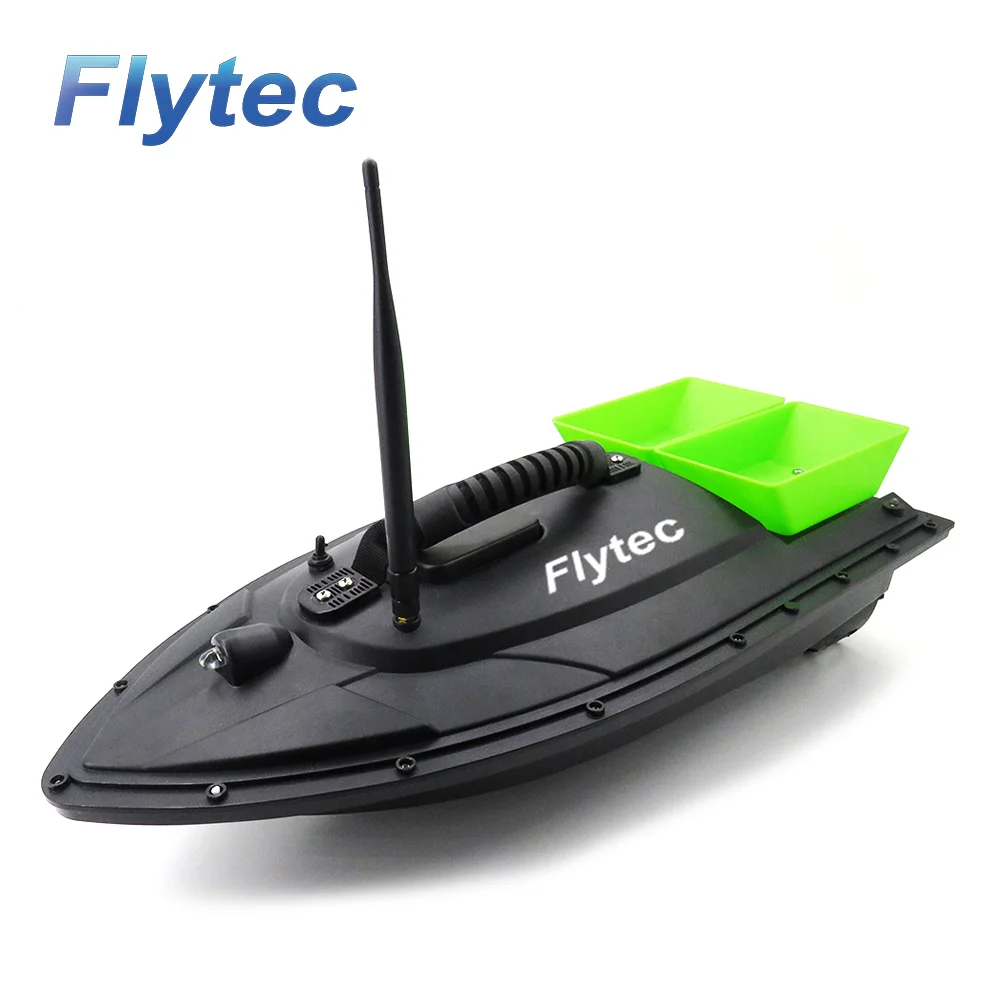 Flytec 2011-5 интеллектуальная двойная приманка с дистанционным управлением рыбацкая лодка RC двойное тело бросок корма погружение RC приманка лодка игрушка - Цвет: Green UK Plug