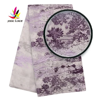 

2019 High Quality Jacquard Lace Brocade Fabric Latest African Nigerian Lace Fabrics Brocade Lace for Wedding Party Dress XZ2979B