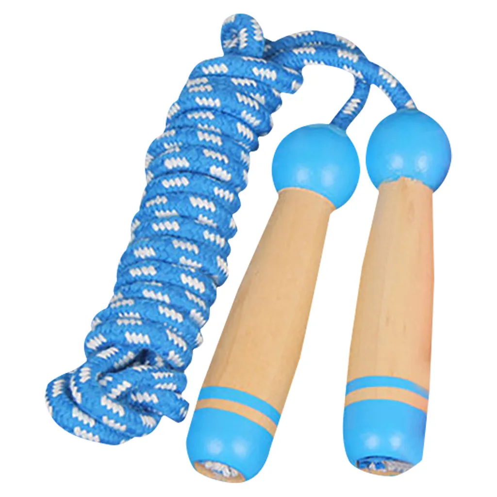1 шт. креативная деревянная Скакалка с деревянной ручкой Спортивная Скакалка для фитнеса 220 см Длинная Деревянная и нейлоновая для детских игрушек# P
