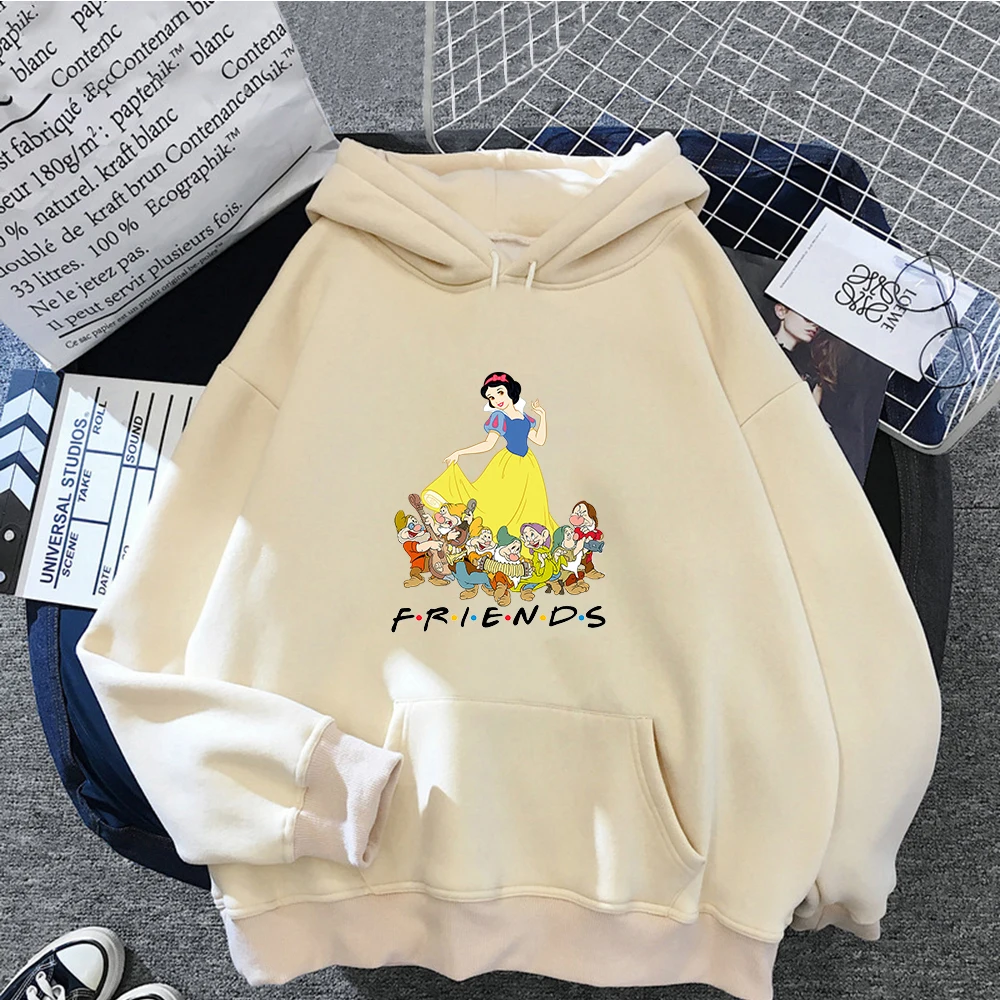 Disney New Hoodies Snow White and The Seven Dwarfs Women Cartoo Hooded Sweatshirts Pullover Kawaii Spring Urbano Casual Clothes disney new hoodies snow white and the seven dwarfs women cartoo hooded sweatshirts pullover kawaii spring urbano casual clothes