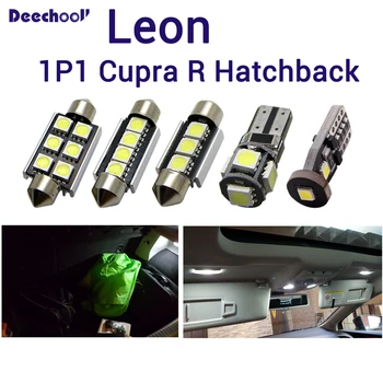 

17pcs X LED License plate lamp Bulbs +Interior dome reading Light Kit for Seat Leon mk2 1P1 Cupra R Hatchback 2005-2012