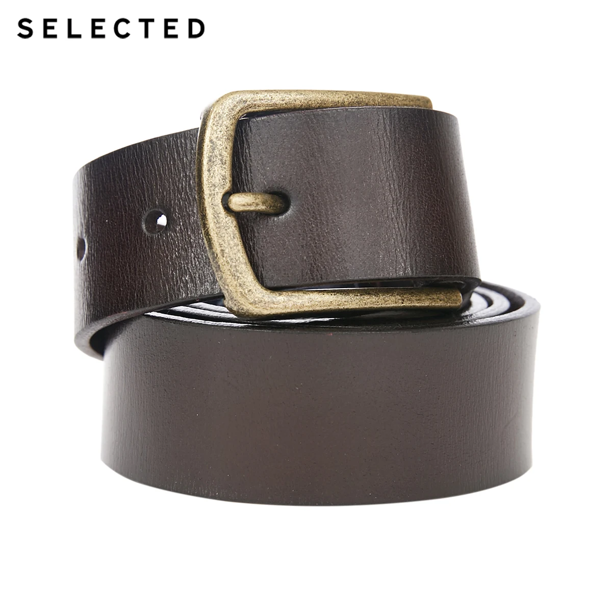 

SELECTED Men's Textured Cow Leather Waist Belt A|4193LB506