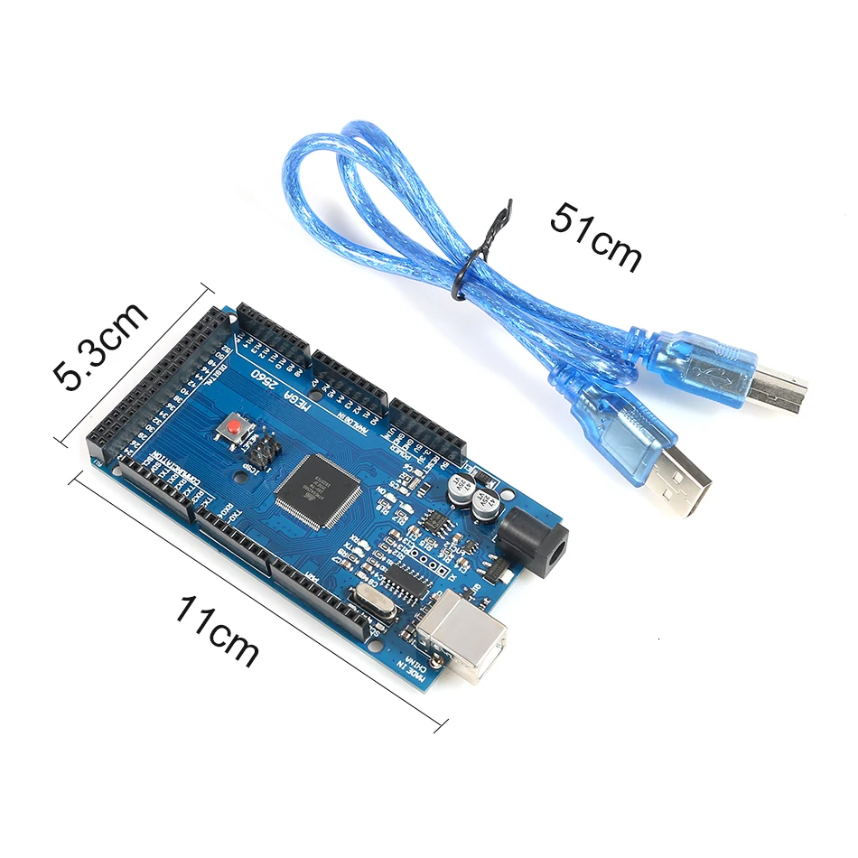 Плата MEGA2560 Mega 2560 R3 REV3 ATmega2560 16AU CH340G высококачественный линейный USB кабель