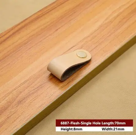 1PCS Leather Handle Bag Handle Drawer Door Knob Brown Black Furniture Handle Hardware Decoration Zinc Alloy Cabinet Dresser MBS0010-10