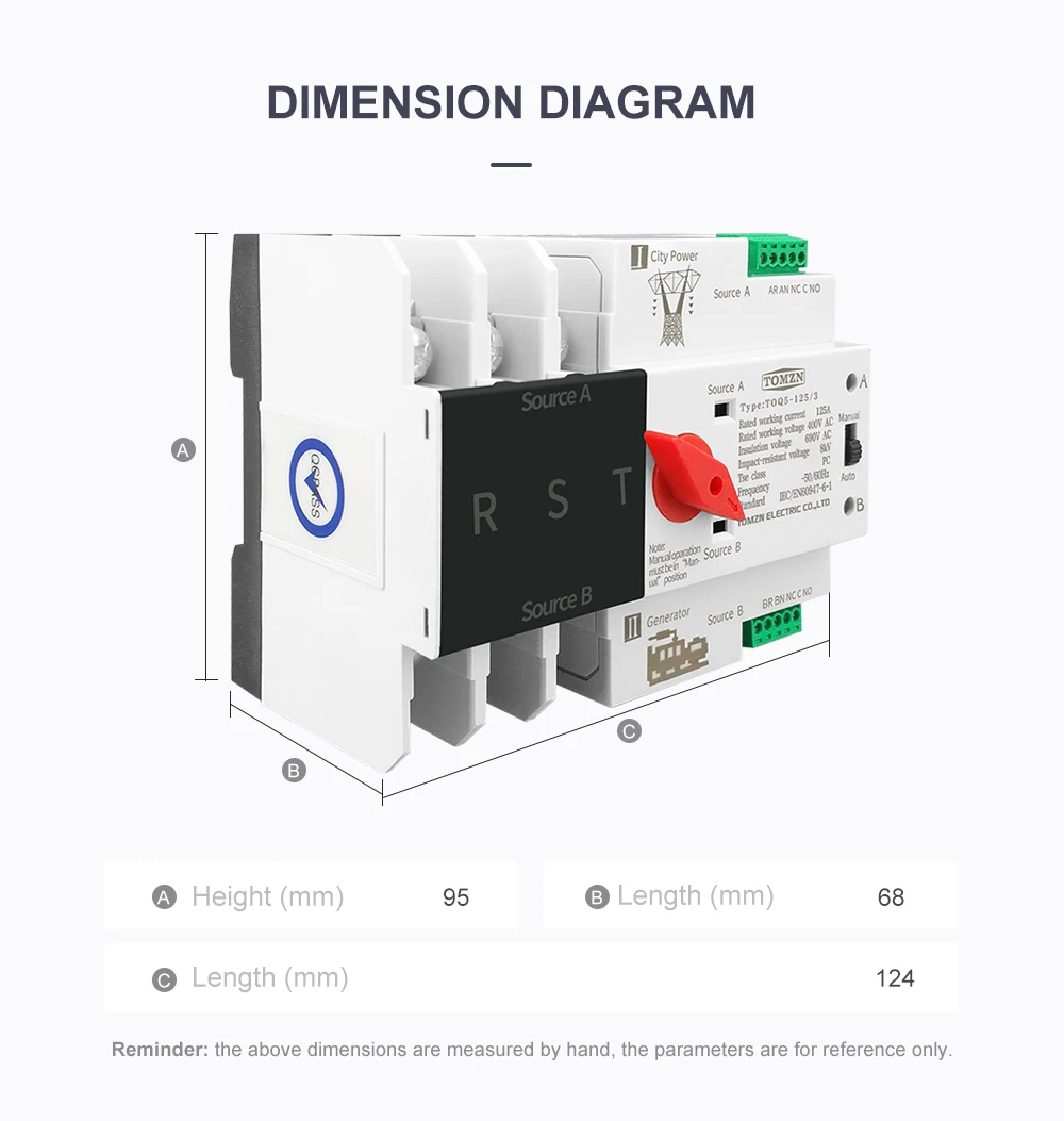 dupla potência interruptor de transferência automática switches
