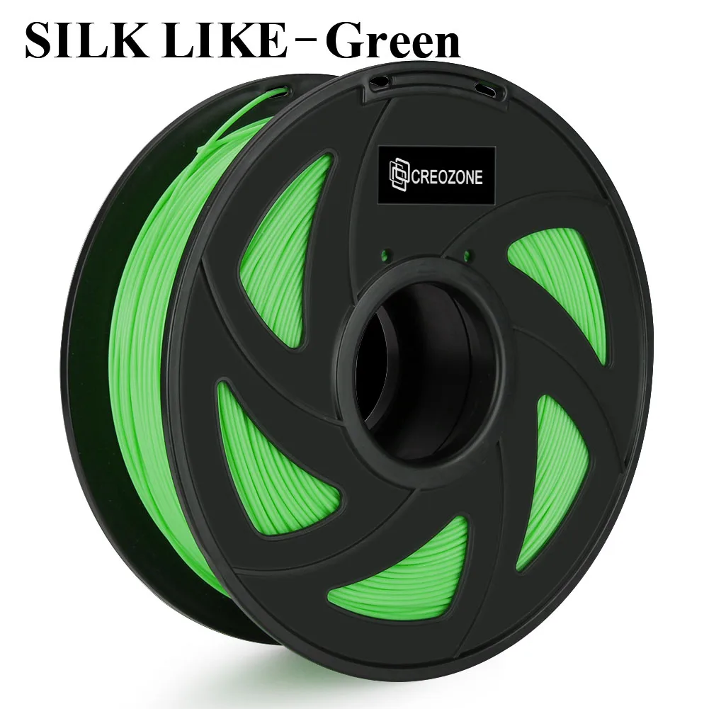 Silk-Like-Green 3D нить CREOZONE 1,75 мм 1 кг PLA ABS TPU PETG углеродная новая шелковая нить 3D пластиковая нить для принтера из России и Испании - Цвет: Silk-Like-Green