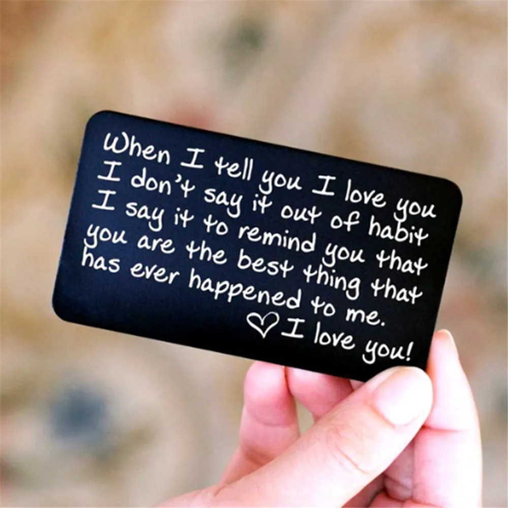 Мужской кошелек с гравировкой Love Note вечерние подарки на годовщину Рождество | Дом