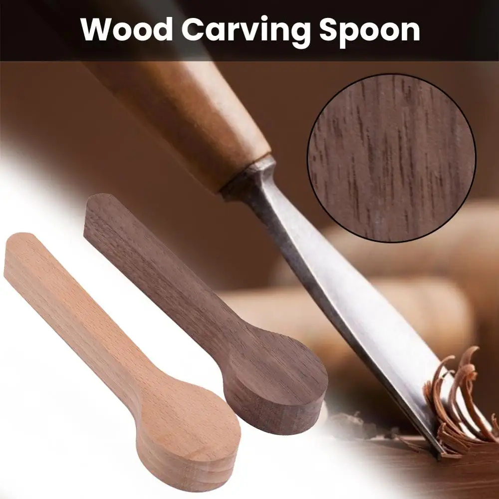 

# Wooden Carving Spoon Blank Set Beech Walnut Unfinished Wooden Craft Whittling Carving Kit For Beginner Whittler