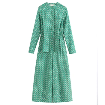 

Fashion Slim Spring Floral Jumpsuits Women Long Sleeve Wid Leg Pants Rompers Waist Office Lady One Piece Pants WB9955