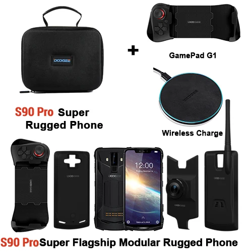 Super Big package IP68 DOOGEE S90 Pro модульный прочный мобильный телефон 6,18 дюймов дисплей 12V2A 5050 мАч Helio P70 Восьмиядерный 6 ГБ 128 ГБ 16 Мп+ 8 Мп Android 9 - Цвет: Super Big package