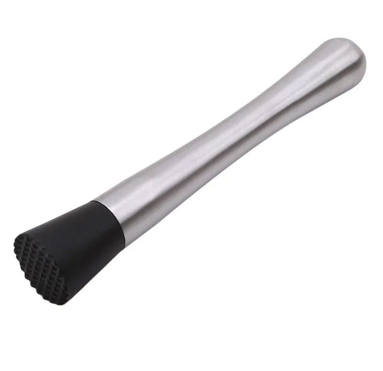8 stainless steel drink muddler with Non-Scratch Head TaZa Cocktail Muddler Bar Tool 