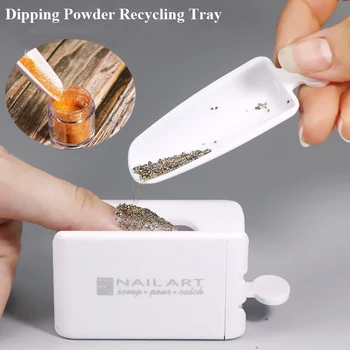 

Nail Glitter Storage Box Dipping Powder Recycling Tray Nail Art Manicure Tool 6.5*3.7*4cm Recycling Box for Fairy Beads Sequin