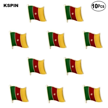 

Cameroon Flag Lapel Pin Flag badge Brooch Pins Badges 10Pcs a Lot