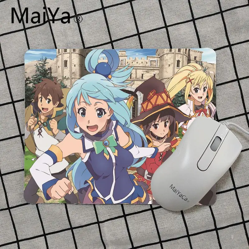 No Lock Edge25x29cm Maiya высокое качество Konosuba Megumin аниме уникальная настольная панель коврик для игровой мыши Лидер продаж подставка под руку мышь - Цвет: No Lock Edge25x29cm