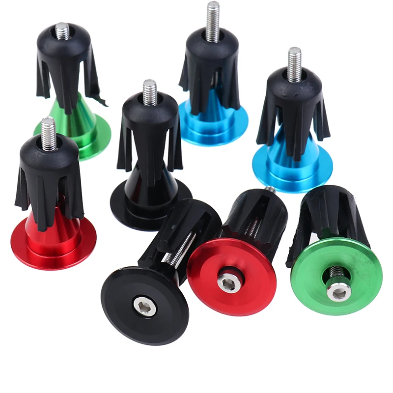 1Pair New Bicycle Handlebar End Plugs Handle Bar Caps Aluminum Alloy Handle Grip Bar End Stoppers Bicycle Parts