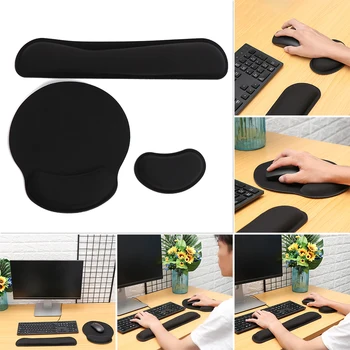 

Mechanical Keyboard Wrist Rest Mouse Pad Ergonomic Memory Sponge Comfort Nonslip Mouse Pad Set Hand Wrist Support Mat